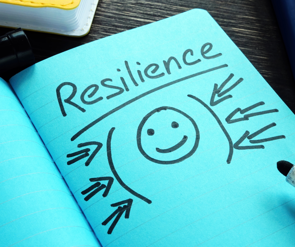 picture of a smily face with the word resilience